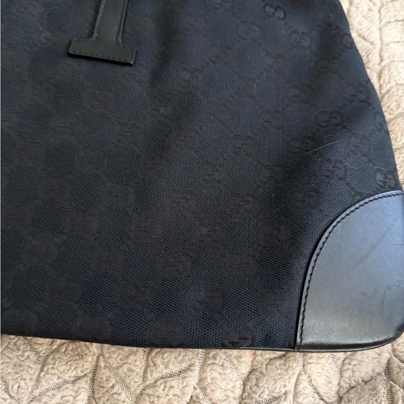 Gucci Vintage GG Monogram Canvas Jackie O-Hobo Bag with Web Stripe - FREE SHIP - Picture 6 of 15